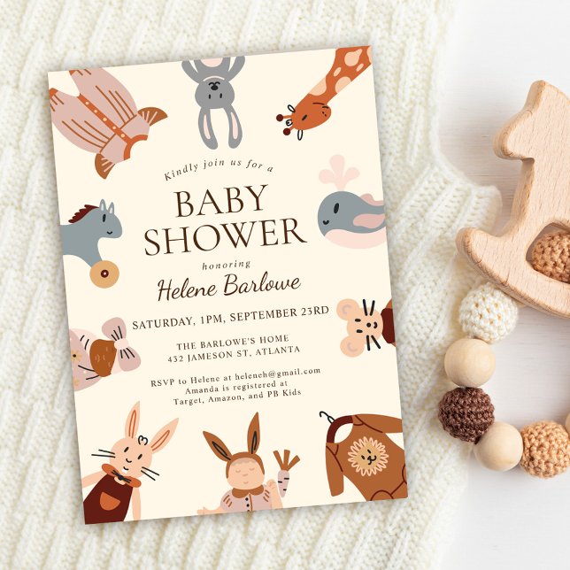 Invitación Cute Género Neutral Boho Baby Shower (Cute Gender Neutral Boho Baby Shower Invitation)