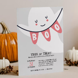 INVITACIÓN CUTE GHOST BOO TRICK O TRATAMIENTO DE NIÑOS HALLOW