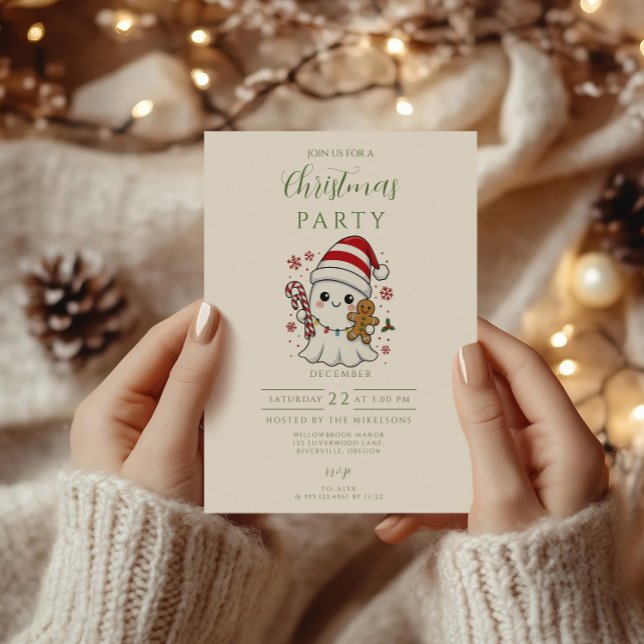 Invitación Cute Ghost Christmas (Subido por el creador)