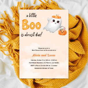 Invitación Cute Ghost Fall Halloween Baby Shower