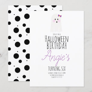 Invitación Cute Ghost Fiesta de Cumpleaños de Halloween Event