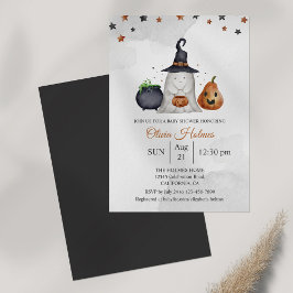 Invitación Cute Ghost Halloween Baby Shower