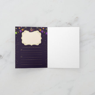 Invitación Cute Ghost Halloween Party Folded Invitation
