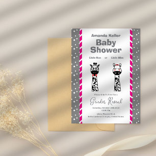 Invitación Cute Giraffe Gender Revelan