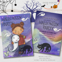 Cute Girl, Ghost, & Black Cat | Kids Spooktacular 