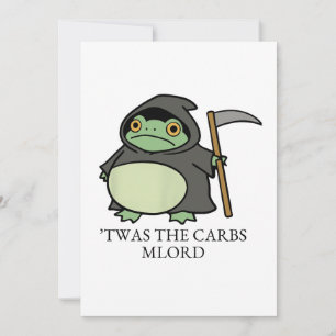 Invitación Cute Grim Reaper Frog – Fue los Carbs M'Lord