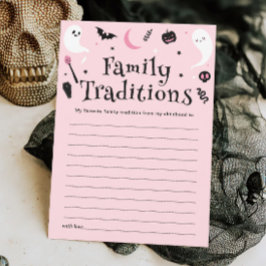Invitación Cute Halloween Baby Shower Family Tradations Card