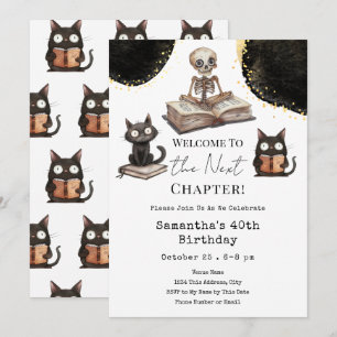 Invitación Cute Halloween Próximo Capítulo 40 Cumpleaños de A