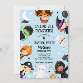 Invitación Cute Halloween Spooktacular Costume Fiesta de cump