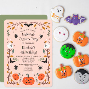 Invitación Cute Halloween Spooktacular Costume Fiesta de cump