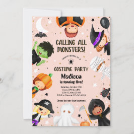 Invitación Cute Halloween Spooktacular Costume Fiesta de cump