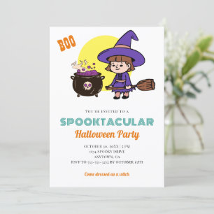 Invitación Cute Halloween Tocante Niños Fiesta de disfraces d