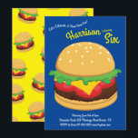 Invitación Cute Hamburger Kids Birthday Fiesta Burger<br><div class="desc">¡Estas adorables y coloridas invitaciones para la fiesta de cumpleaños de la comida de hamburguesa lindo son perfectas para la celebración de cumpleaños de la cocinera de verano! Personalizar el texto para hacerlos propios. El aspecto moderno es la forma perfecta de celebrar a tu pequeño que le encantan las hamburguesas...</div>