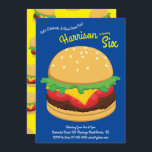 Invitación Cute Hamburger Kids Birthday Fiesta Burger<br><div class="desc">¡Estas adorables y coloridas invitaciones para la fiesta de cumpleaños de la comida de hamburguesa lindo son perfectas para la celebración de cumpleaños de la cocinera de verano! Personalizar el texto para hacerlos propios. El aspecto moderno es la forma perfecta de celebrar a tu pequeño que le encantan las hamburguesas...</div>