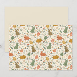 Invitación Cute Hand Drawn Spring Bunnies Invitation