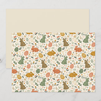 Invitación Cute Hand Drawn Spring Bunnies Invitation