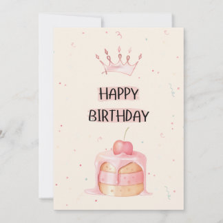 Invitación Cute Happy Birthday Card