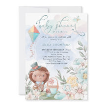 Cute Hedgehog Florals Baby Shower Picnic Boy