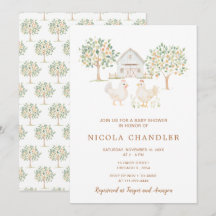 Cute Hens Farm Barn Baby Shower