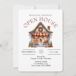 Invitación CUTE HOLIDAY SHOPPE open HOUSE