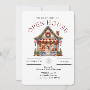 Invitación CUTE HOLIDAY SHOPPE open HOUSE