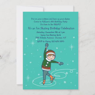 Invitación Cute Ice Skater