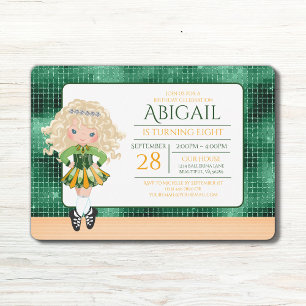 Invitación Cute Irish Dance Blond Chica Soft Shoe Cumpleaños