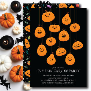 Invitación Cute Jack O'lantern Calabaza Halloween