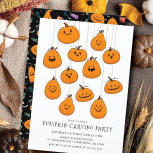 Invitación Cute Jack O'lantern Calabaza Halloween
