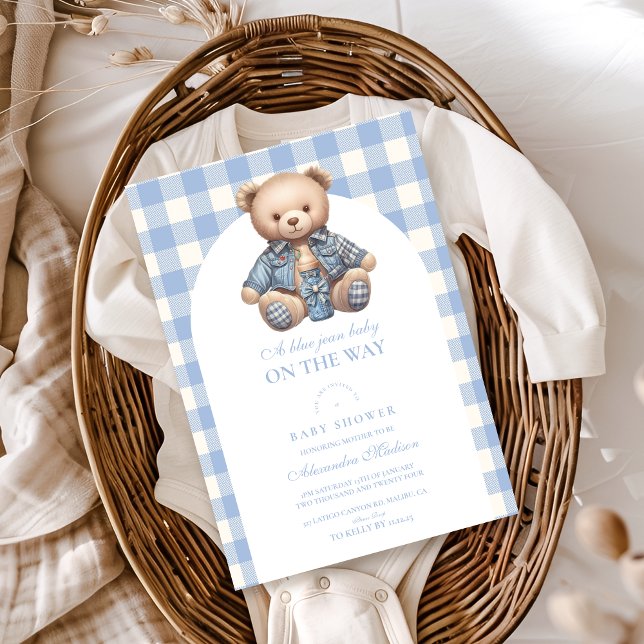Invitación Cute Jean Baby Denim Baby Shower (Subido por el creador)