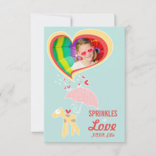 Invitación Cute jirafa de dibujos animados para clase de San 