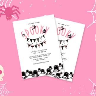 Invitación Cute Kawai Spooky Time Halloween Party