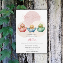 Cute Kawaii Egg Birds Pastel de Baby Shower de col