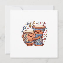 Cute Kawaii Tambores de Arcilla Tradicionales Marr
