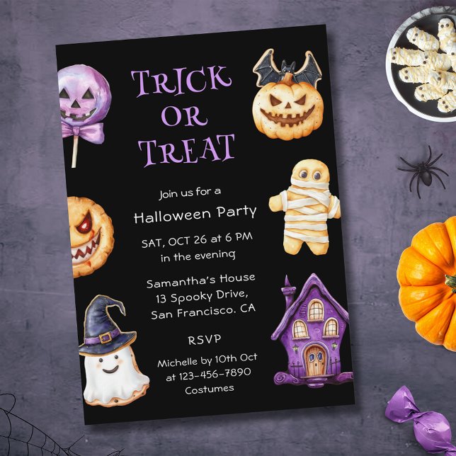 Invitación Cute Kids Halloween Party (Subido por el creador)