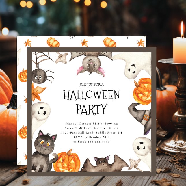 Invitación Cute Kids Halloween Party (Subido por el creador)