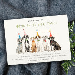 Invitación Cute Kids Watercolor Pawty Dog Fiesta de cumpleaño<br><div class="desc">Para cualquier personalización adicional o cualquier otro elemento que coincida,  no dude en ponerse en contacto conmigo en yellowfebstudio@gmail.com</div>
