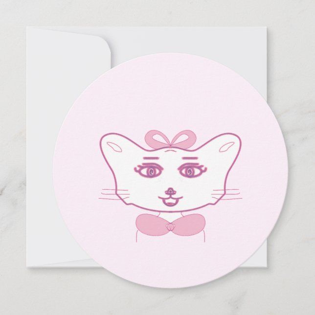 Invitación Cute kitten (Anverso)