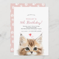 Cute Kitten | Chica Pink Kitty Cat Birday Party
