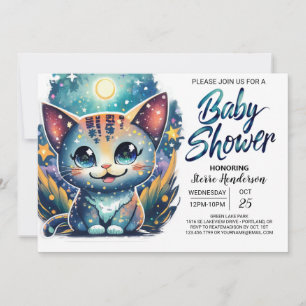 Invitación Cute Kitty Digital Baby Shower