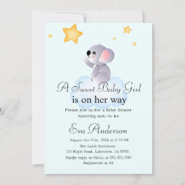 Invitación Cute Koala Boho Llega Para El Baby Shower De Las E