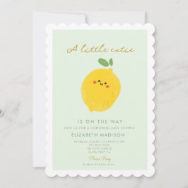 Invitación Cute Lemon Citrus Baby Shower