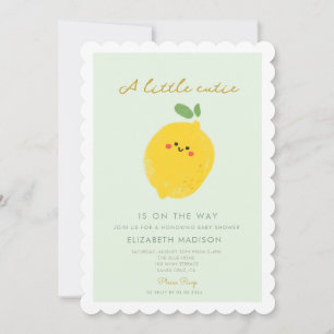 Invitación Cute Lemon Citrus Baby Shower