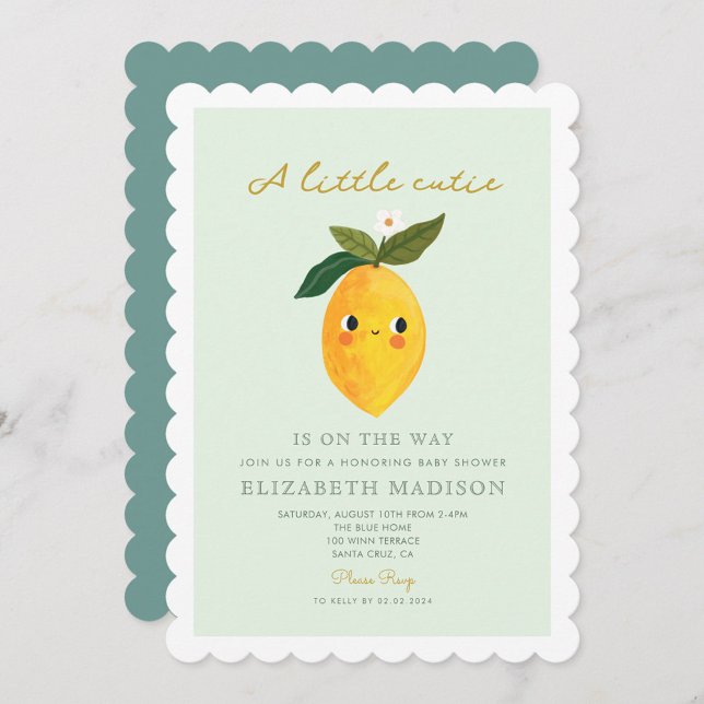 Invitación Cute Lemon Citrus Baby Shower (Subido por el creador)