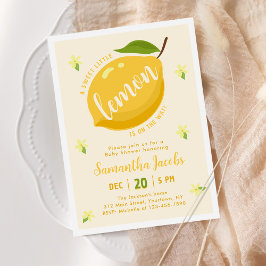 Invitación Cute Lemon Citrus Baby Shower
