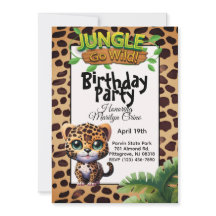 Cute Leopard Print Kitty Cat Go Wilthday 🐆