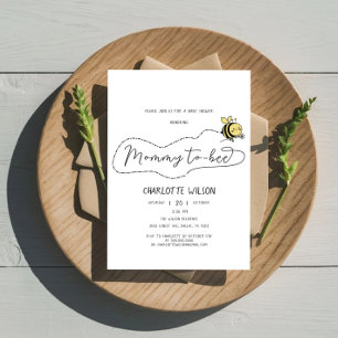 Invitación Cute Little Bee Mamá Para Bebé Fiesta de Cumpleaño