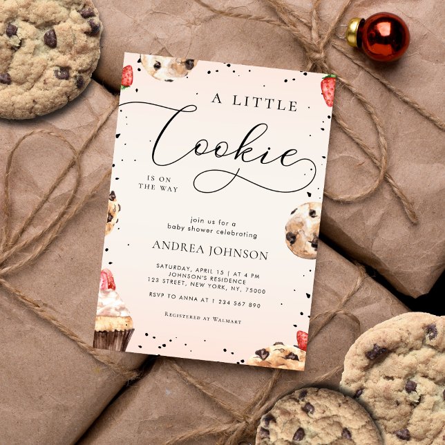 Invitación Cute Little Cookie está en el camino de la Baby Sh (Subido por el creador)