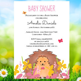 Invitación Cute Little Hedgehog Baby Shower