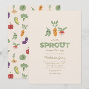 Invitación Cute Little Sprout en Camino Baby Shower